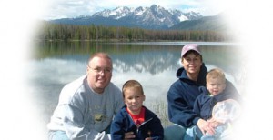 Steve, Trish, Matthew, and Michael in the Sawtooth Mountains of Idaho